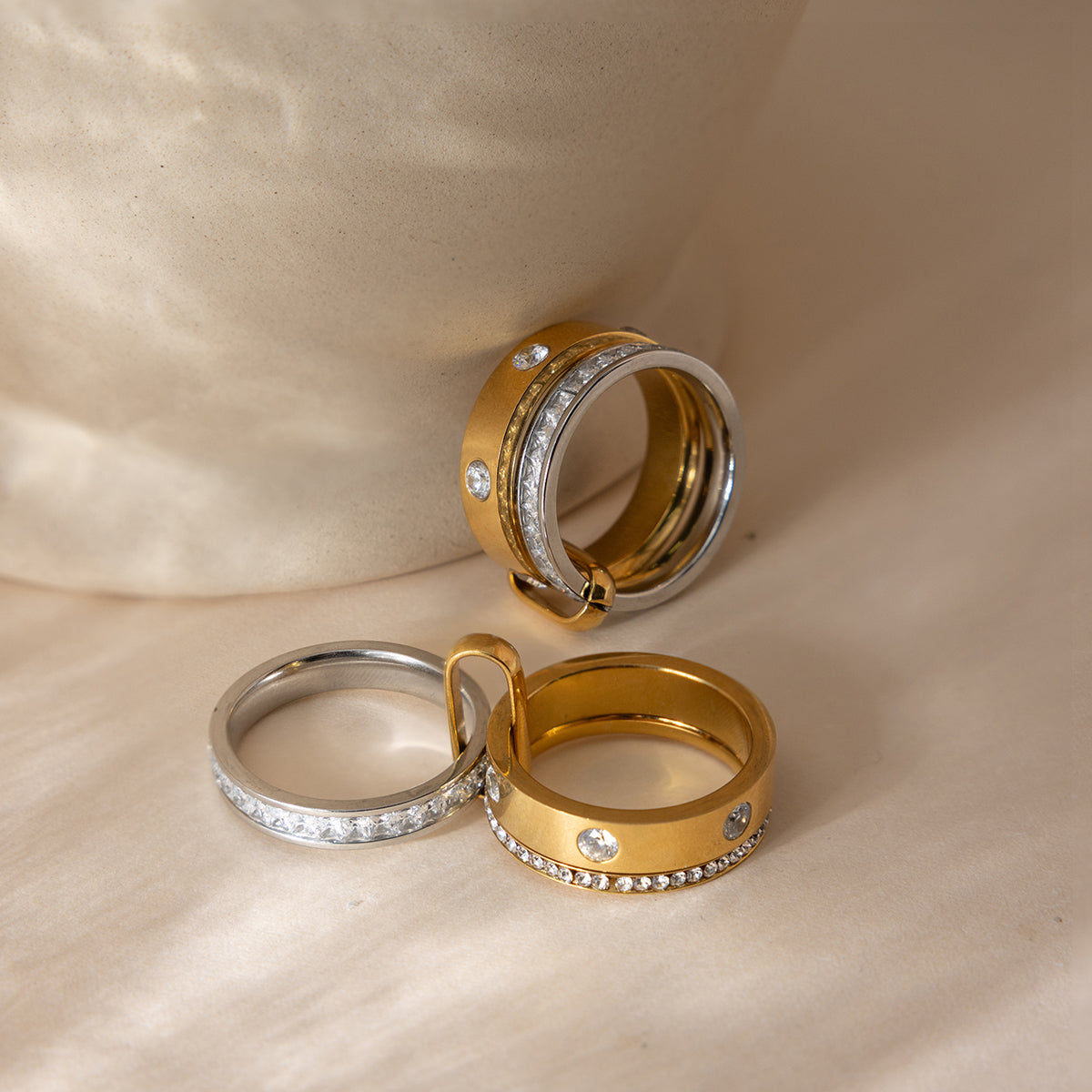 The Eternal Mixed-Metal Spinner Ring