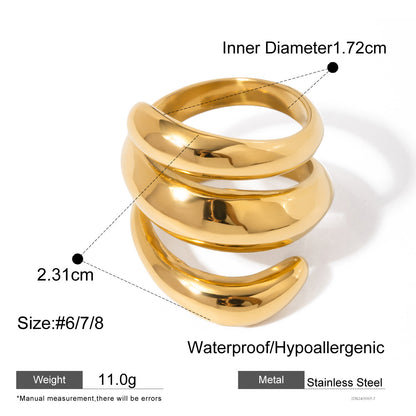 The Serpentine Liquid Coil Ring