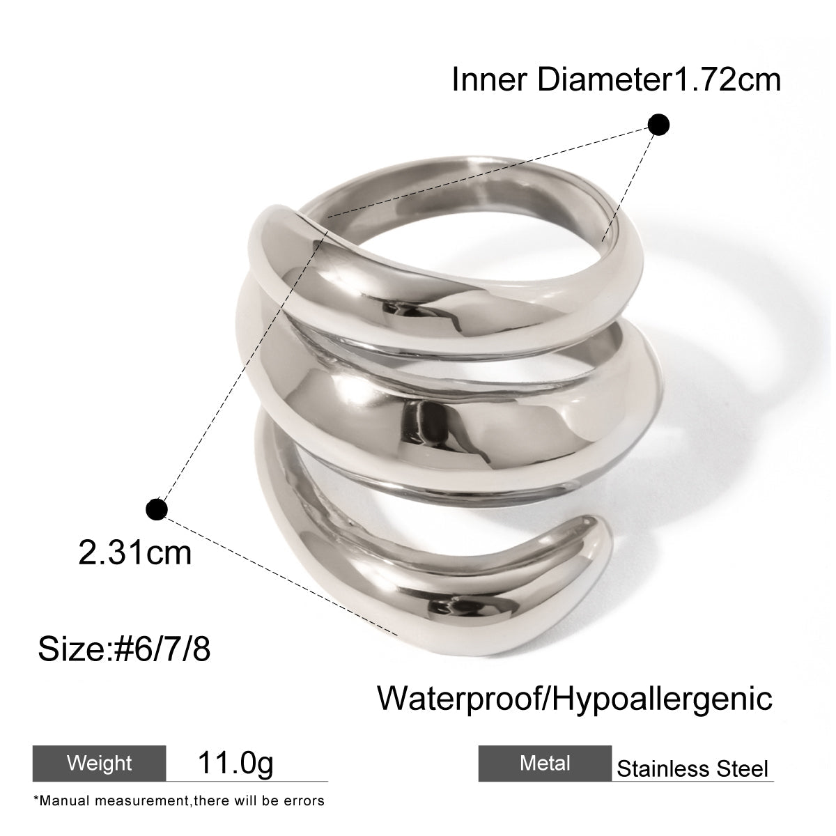 Argentum Fluid Wrap Ring