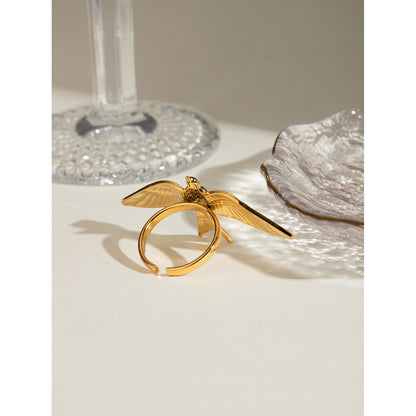 Gold Flying Bird Statement Ring
