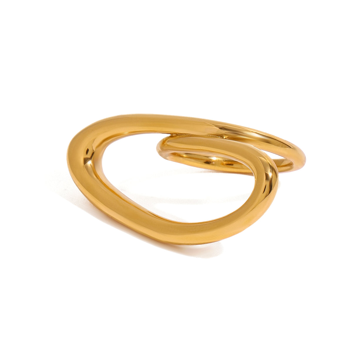 Twisted Gold Statement Ring