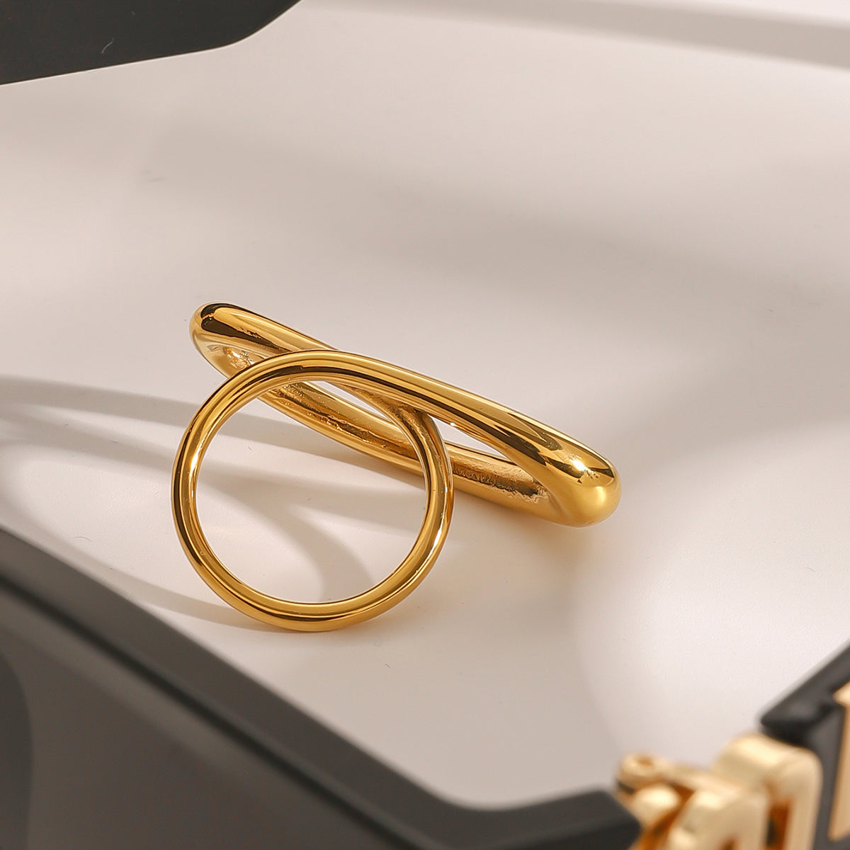 Twisted Gold Statement Ring – Jewelcca
