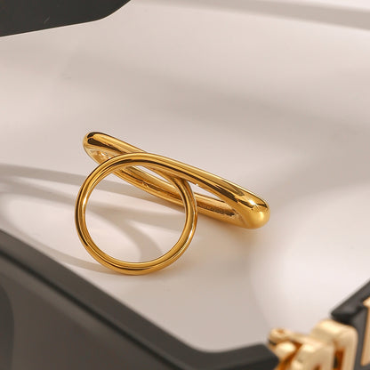 Twisted Gold Statement Ring