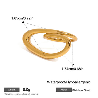 Twisted Gold Statement Ring