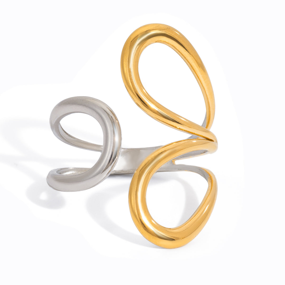 Zenith Abstract Multi-Tone Statement Ring