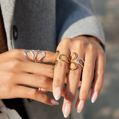 Zenith Abstract Multi-Tone Statement Ring