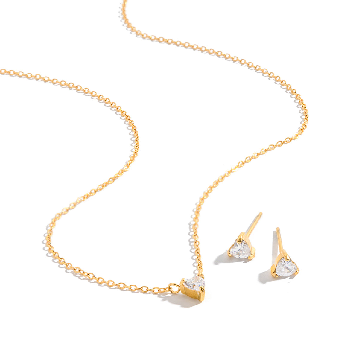 Amour Heart-Cut Crystal Set Necklace