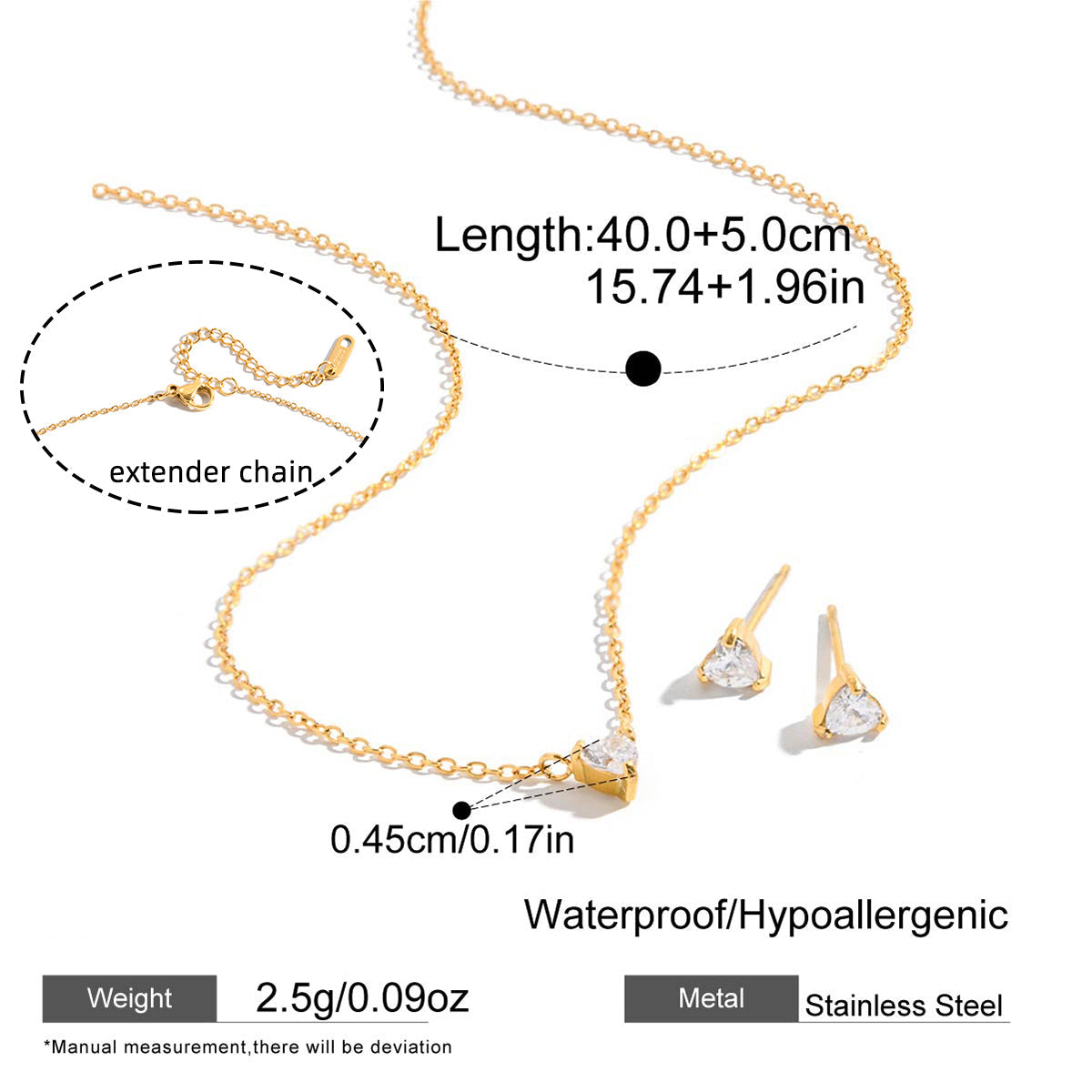 Amour Heart-Cut Crystal Set Necklace