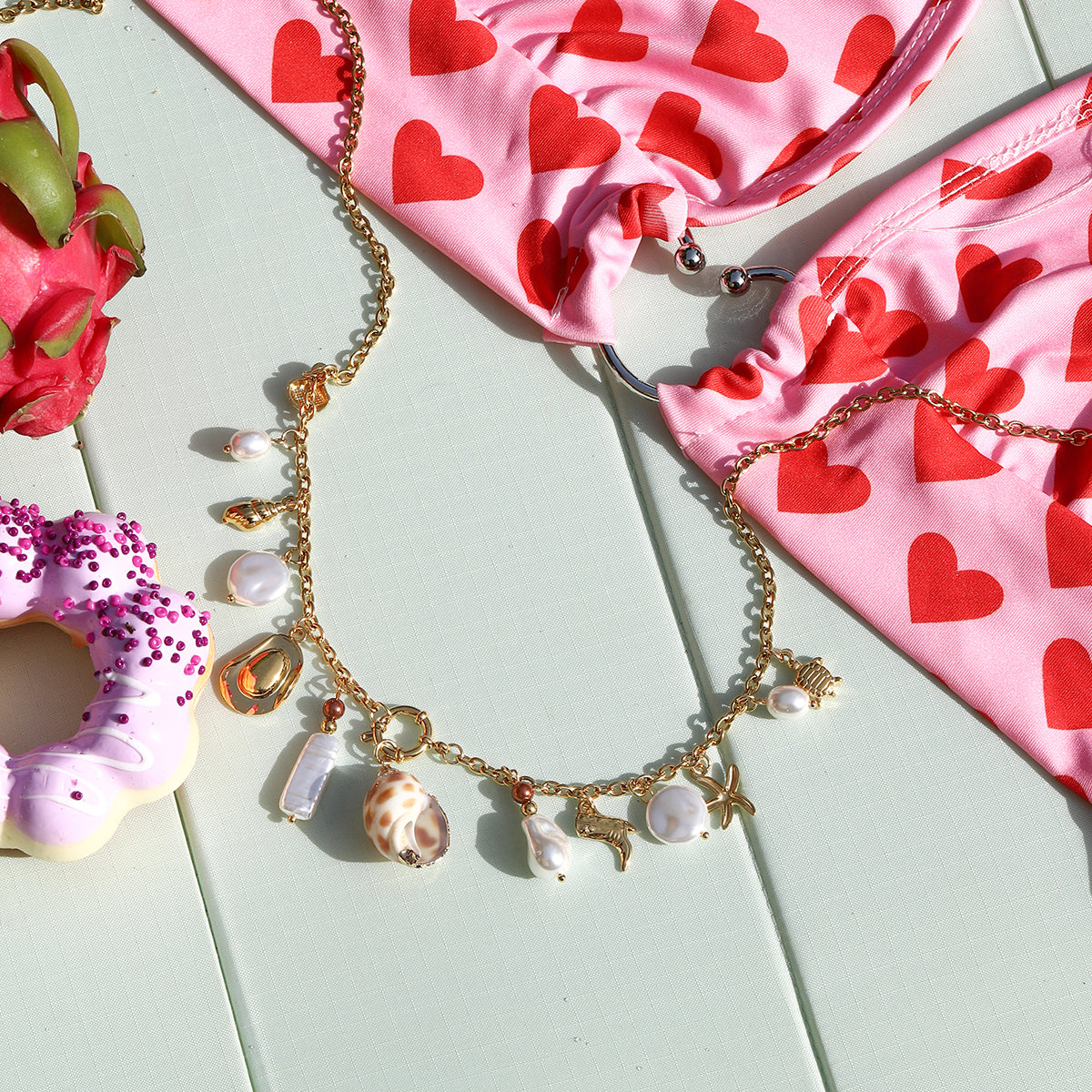 Adjustable Seashell Pearl Waist Chain