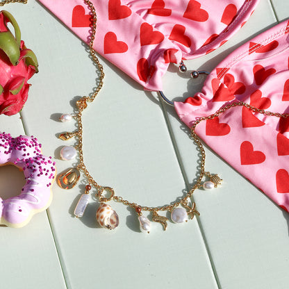Adjustable Seashell Pearl Waist Chain