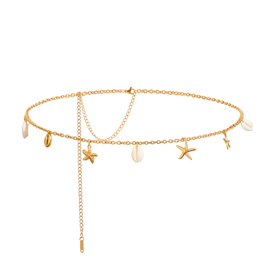 Gold Shell & Starfish Waist Chain