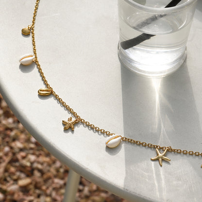 Gold Shell & Starfish Waist Chain