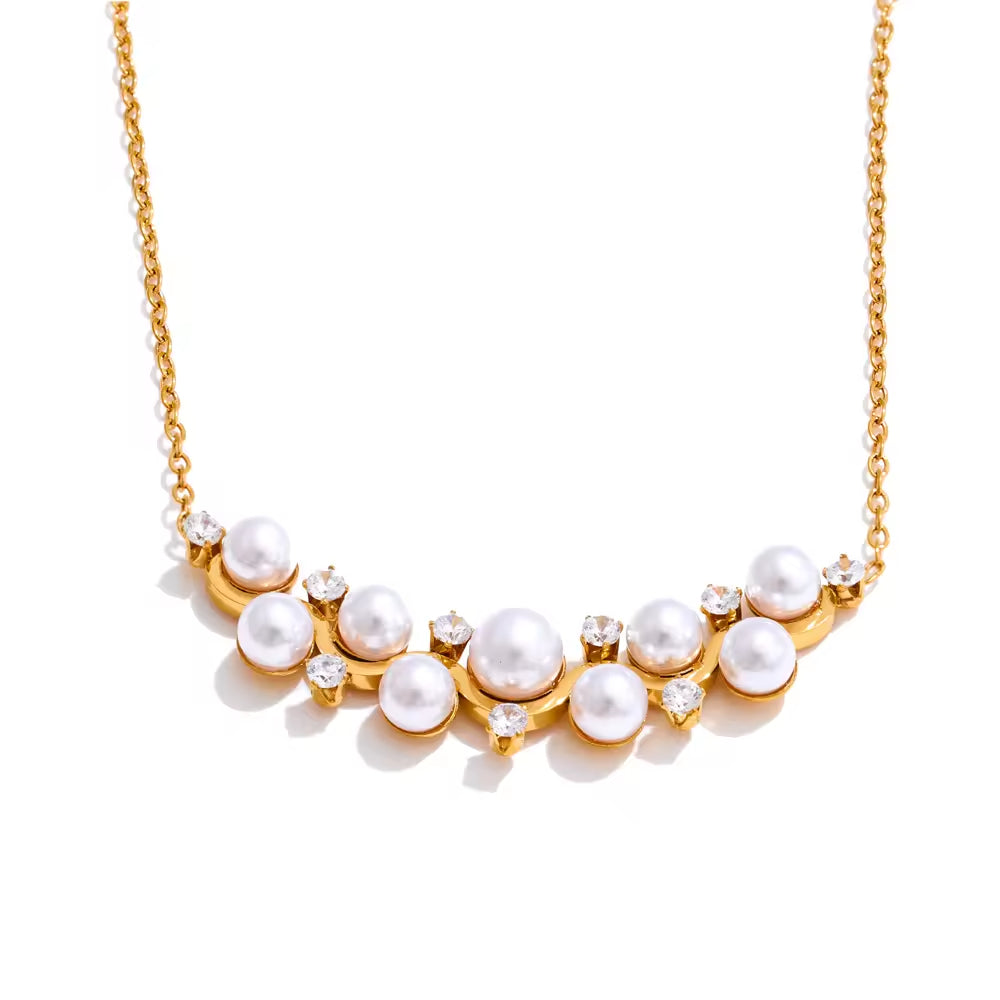 The Celestia Pearl Wave Necklace