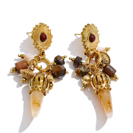 The Nomad Tusk Charm Earrings