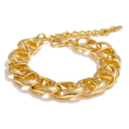 Heavy-Gauge Anchor Link Bracelet