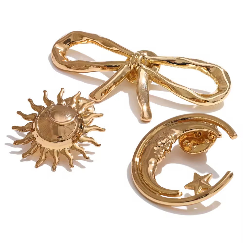 Esme Molten Ribbon Brooch