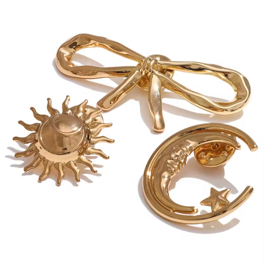 Esme Molten Ribbon Brooch