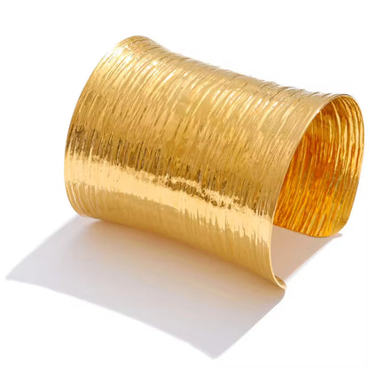 Ethereal Ripple Wide Cuff Bracelet