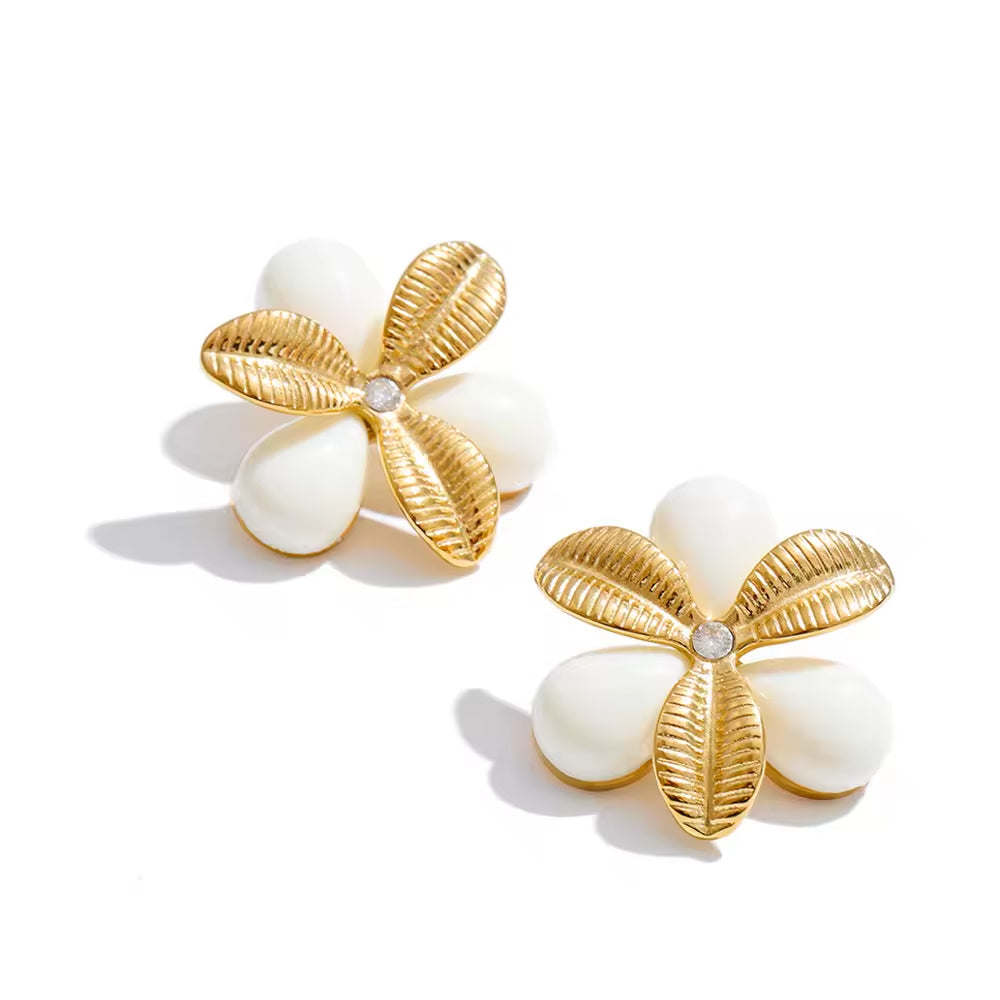 Gilded Lily Resin Petal Studs