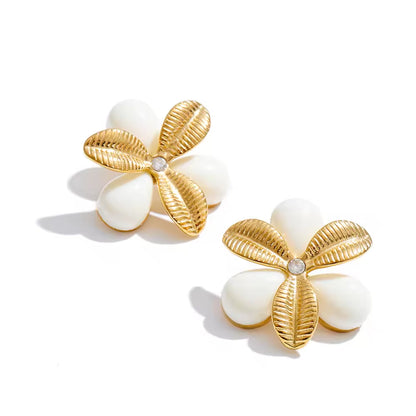 Gilded Lily Resin Petal Studs
