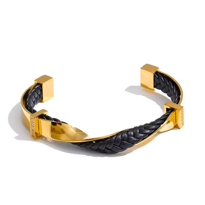 The Noir Helix Braided Cuff (unisex)