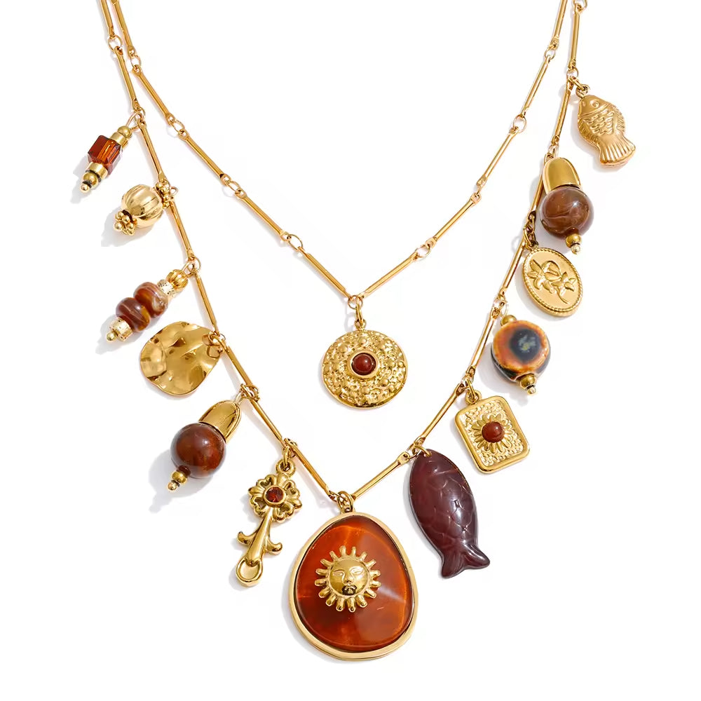 The Bazaar Tiered Talisman Necklace