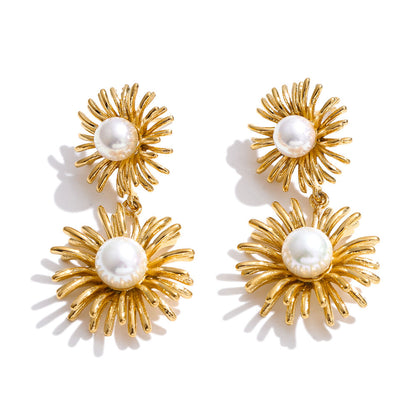 The Solis Pearl Bloom Earrings