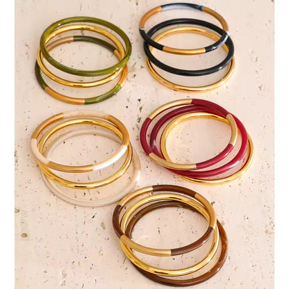 The Sienna & Gold Bangle Trio