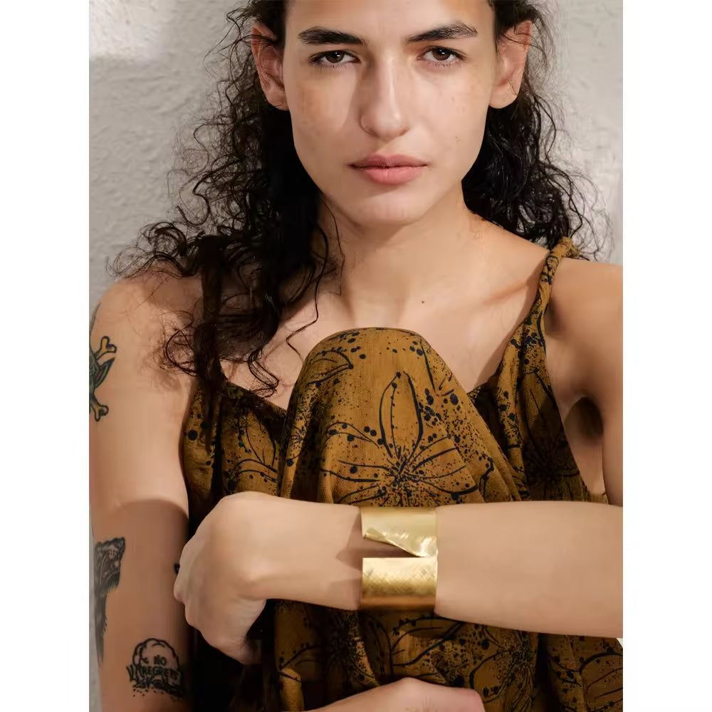 Hammered Gold Statement Cuff