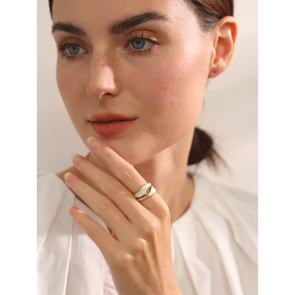 The Alpine Enamel Wave Ring