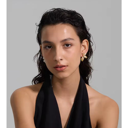 Elowen Floral Pearl Statement Studs