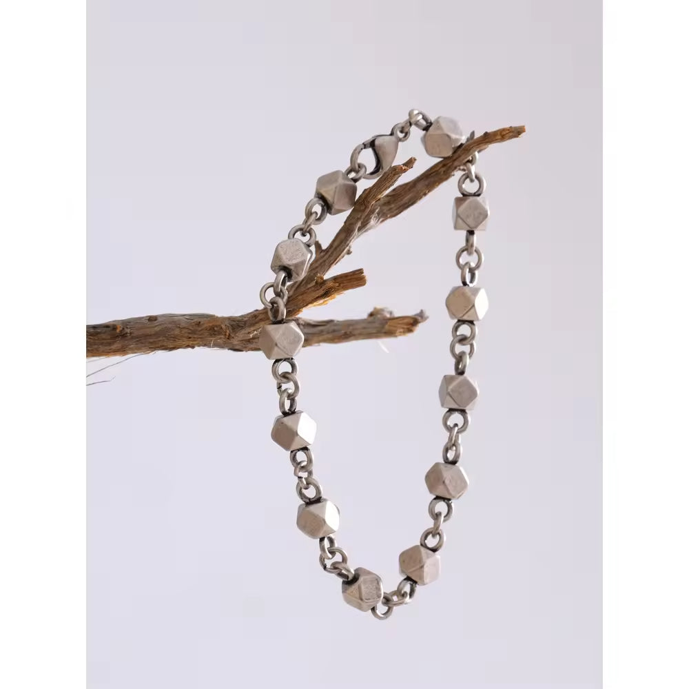 Geometric Cube Linked Bracelet