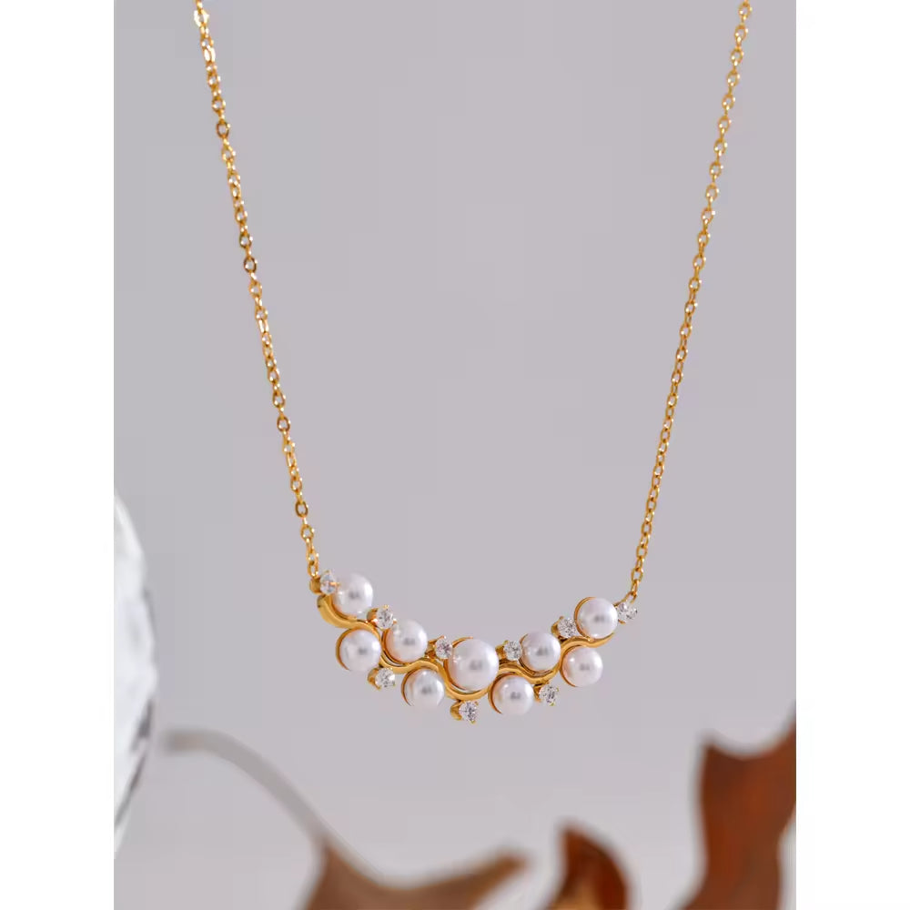 The Celestia Pearl Wave Necklace