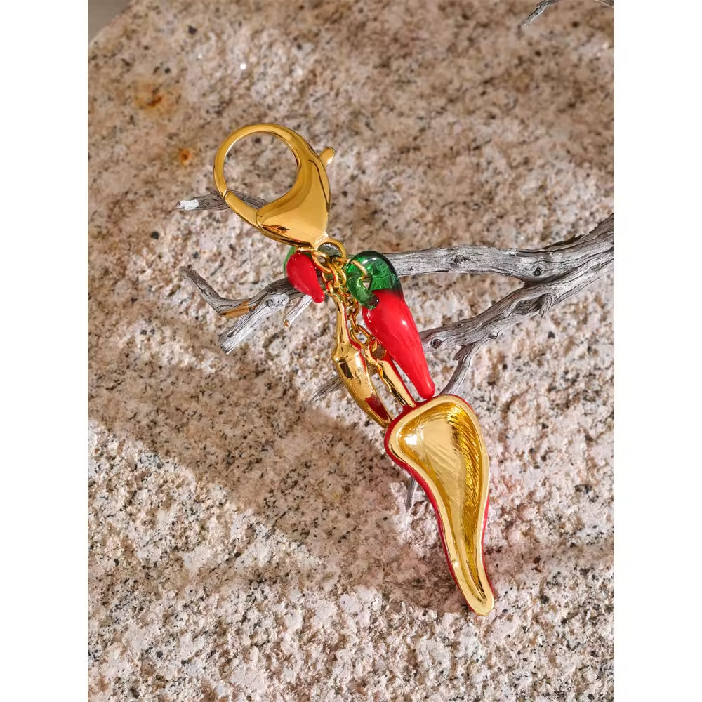 Caliente Chili Fortune Keychain