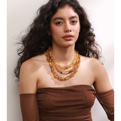 The Amber Harvest Multi-Strand Necklace