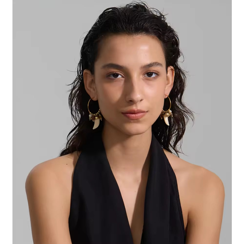 The Serengeti Charm Hoop Earrings