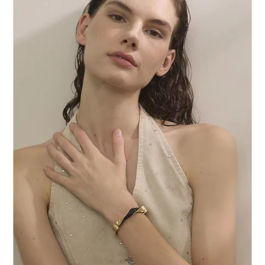 The Noir Helix Braided Cuff (unisex)