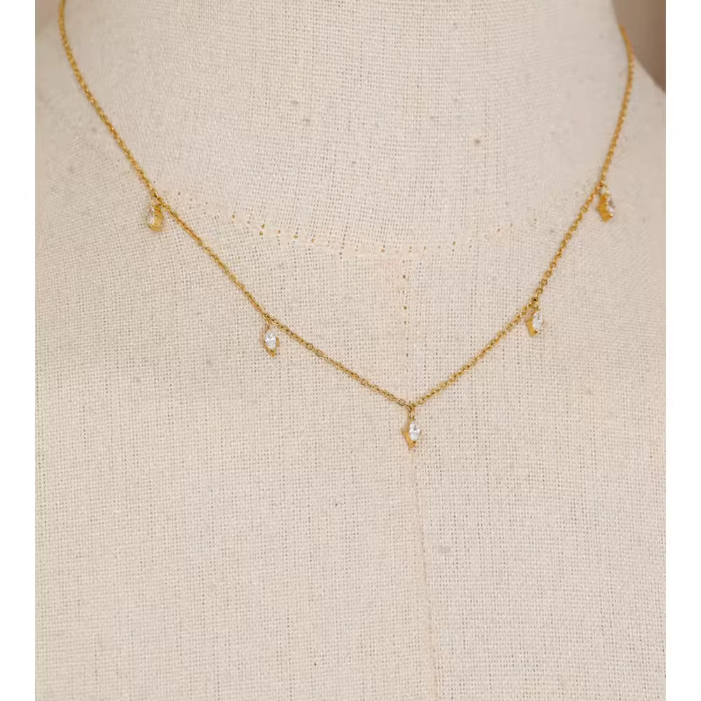 Marquise Crystal Dangle Necklace