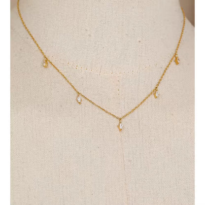 Marquise Crystal Dangle Necklace