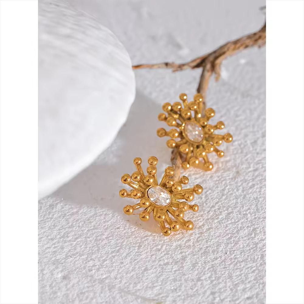 The Astra Burst Diamond-Cut Studs