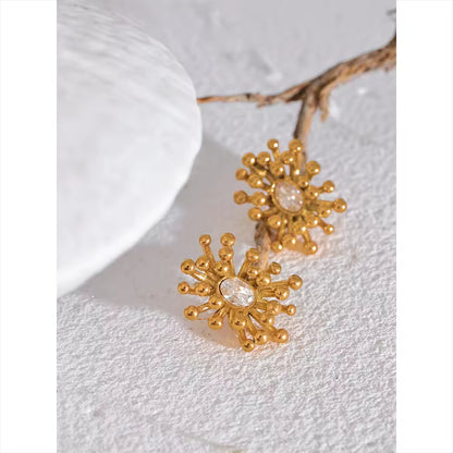 The Astra Burst Diamond-Cut Studs