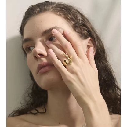 Beaded Fringe Statement Ring