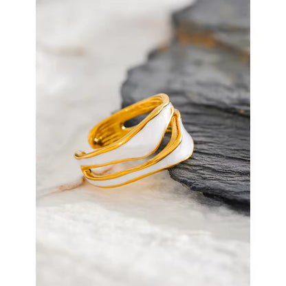 The Alpine Enamel Wave Ring