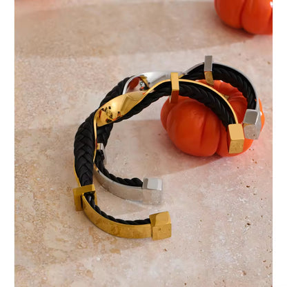 The Noir Helix Braided Cuff (unisex)
