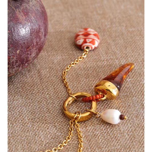Marrakesh Mixed-Media Charm Necklace