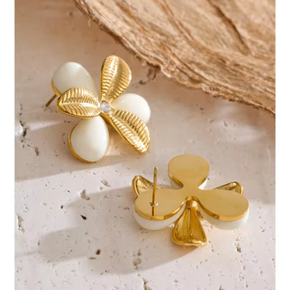 Gilded Lily Resin Petal Studs