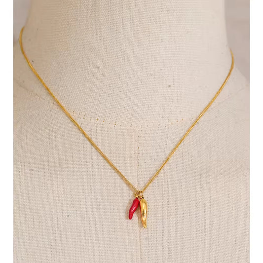 The Picante Double Cornetto Necklace