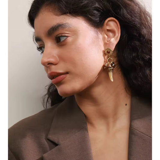 The Nomad Tusk Charm Earrings