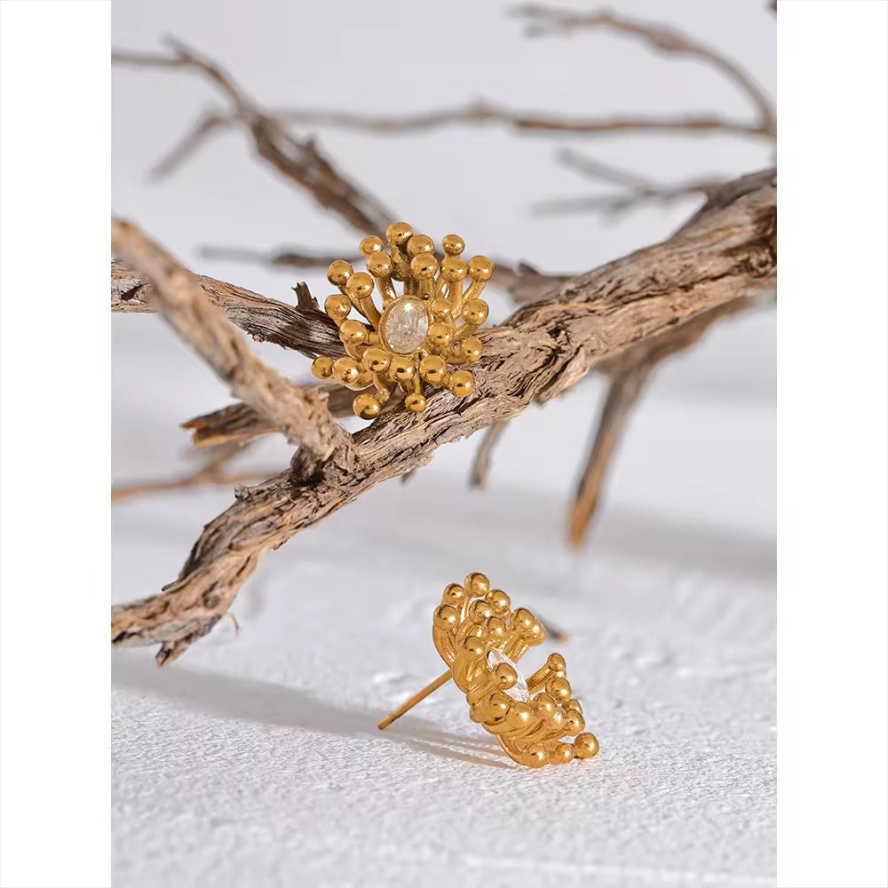 The Astra Burst Diamond-Cut Studs