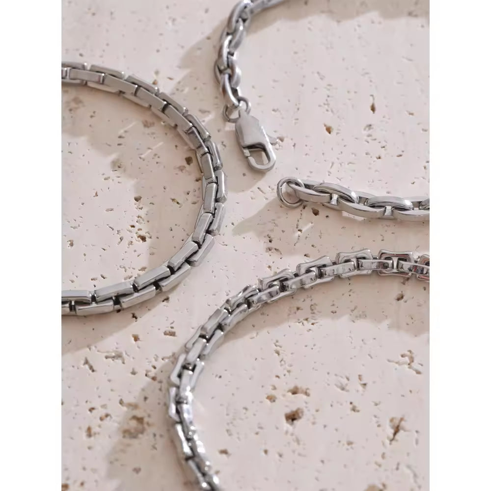Vector Polished Box Link Bracelet